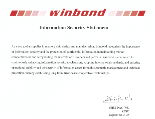 WEC Information Security Statement